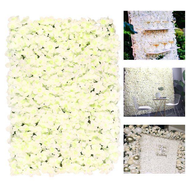 4Pcs Artificial Silk Rose Flowers Wall Panel For Wedding Photography